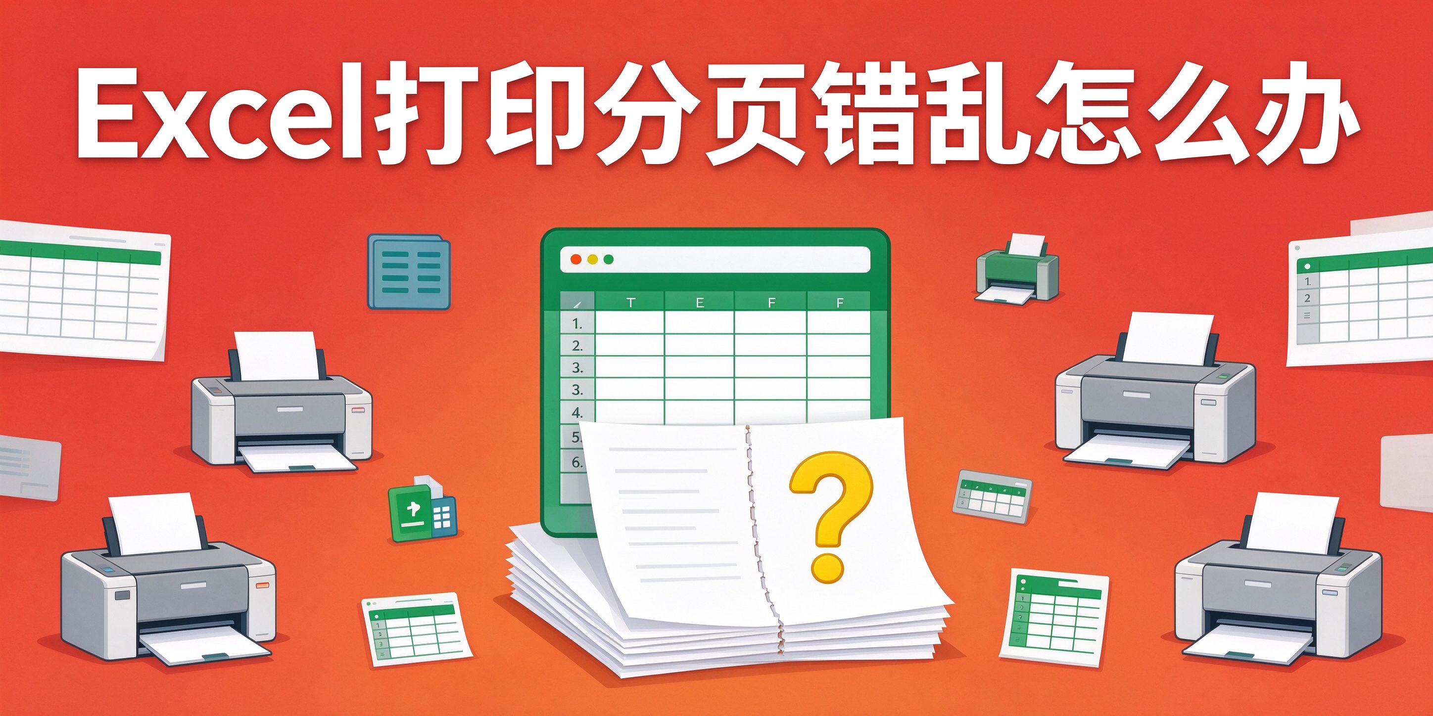Excel打印时表格被截断、分页错乱的调整方法