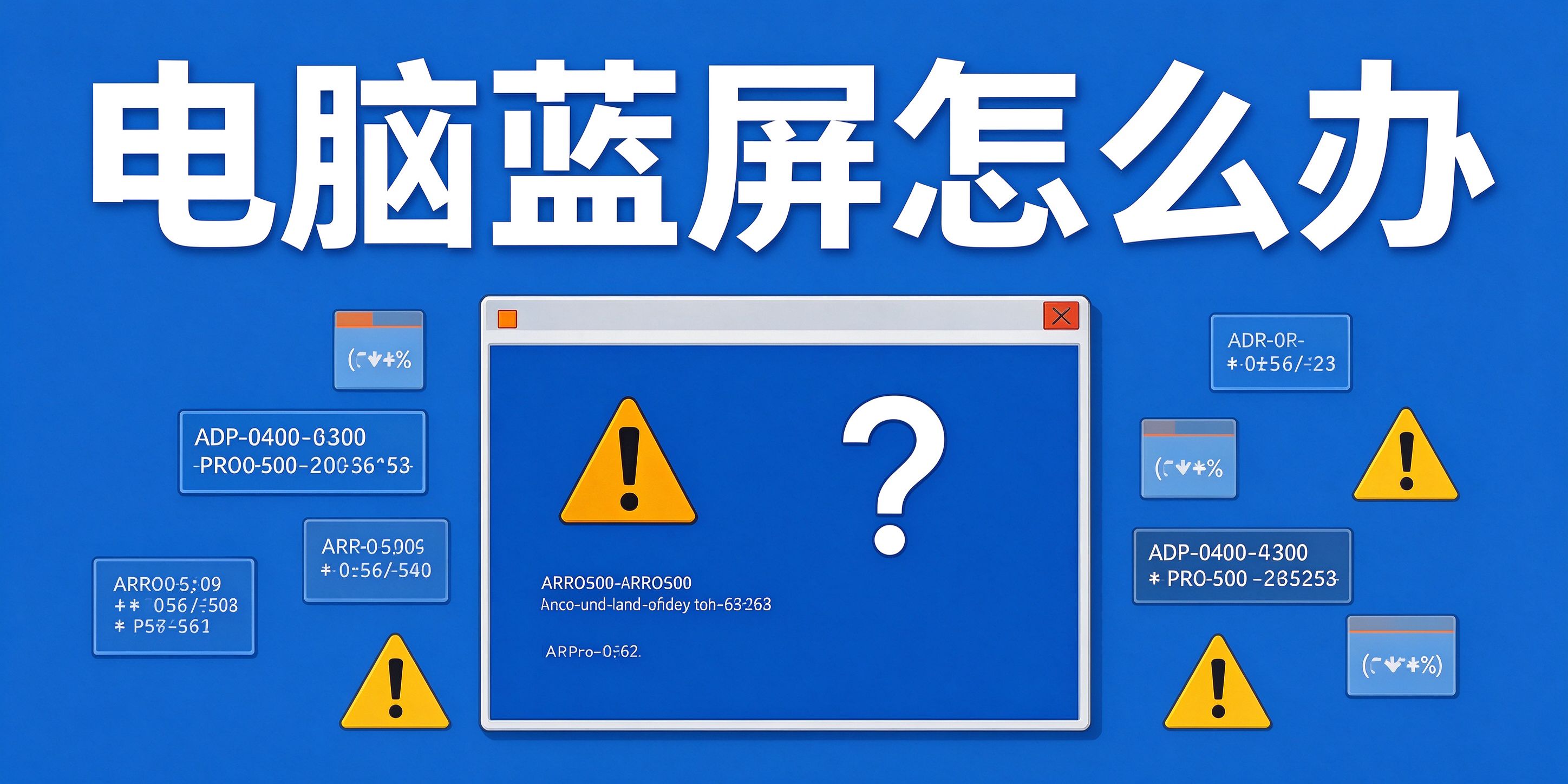 电脑蓝屏常见代码及解决方法