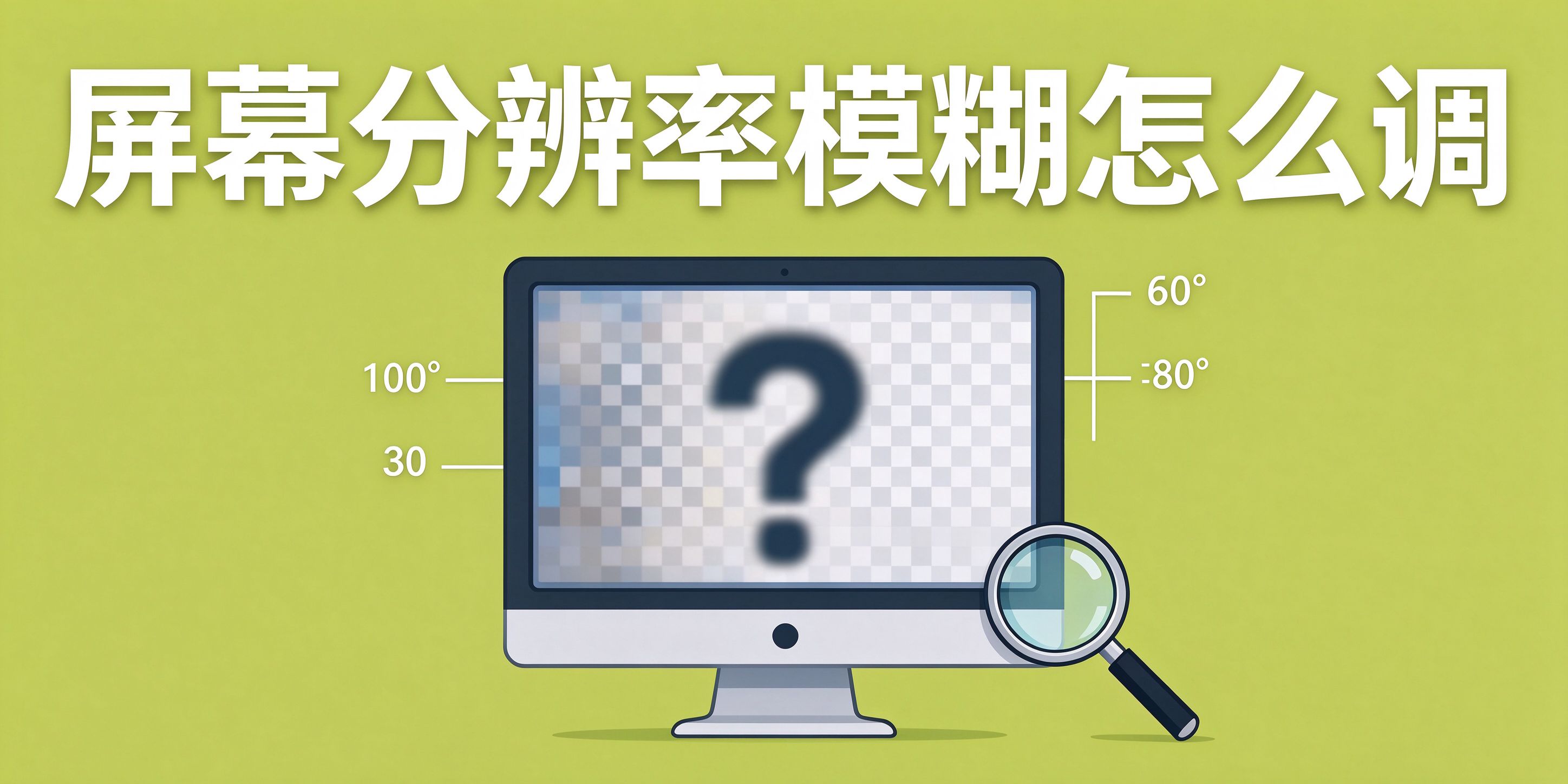 屏幕分辨率不对、图标文字模糊的调整方法